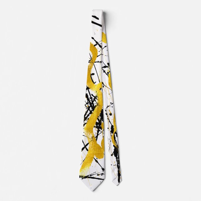 Golden strokes with black ink krawatte (Vorderseite)
