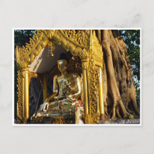 golden stupa buddha postkarte