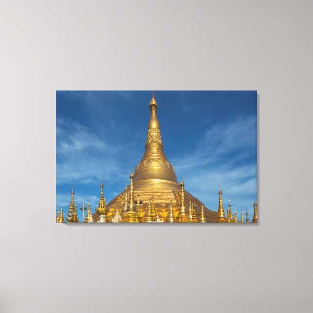 Golden Stupa Temple Leinwanddruck (Vorderseite)