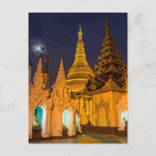 Golden Stupa und Tempel Postkarte