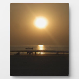 Golden Summer Sunset Reflektion am Strand Fotoplatte