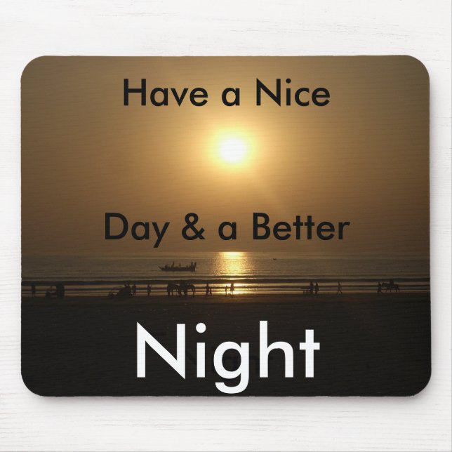 Golden Summer Sunset Reflektion am Strand Mousepad (Vorne)