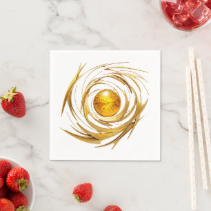 Golden Sun Art Paper Napkins Serviette