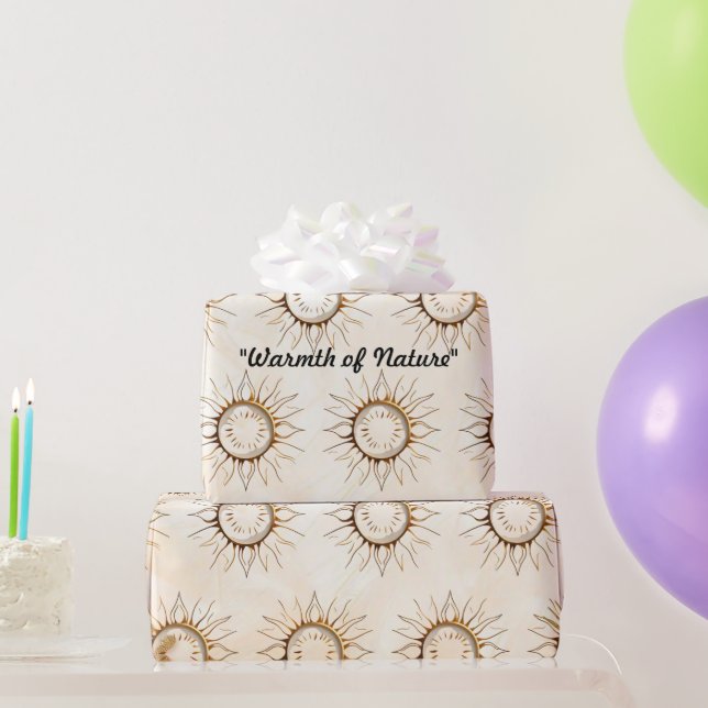 "Golden Sun Blaze" Geschenkpapier (Partygeschenke)
