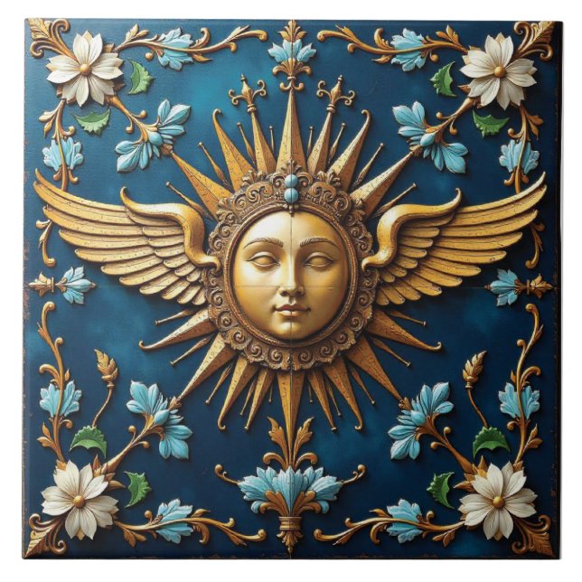 Golden Sun Fliese (Vorderseite)