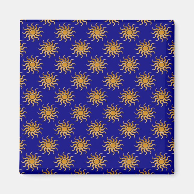 Golden Sun Pattern von Shirley Taylor Magnet (Vorne)