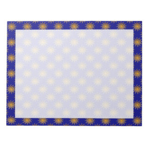 Golden Sun Pattern von Shirley Taylor Notizblock