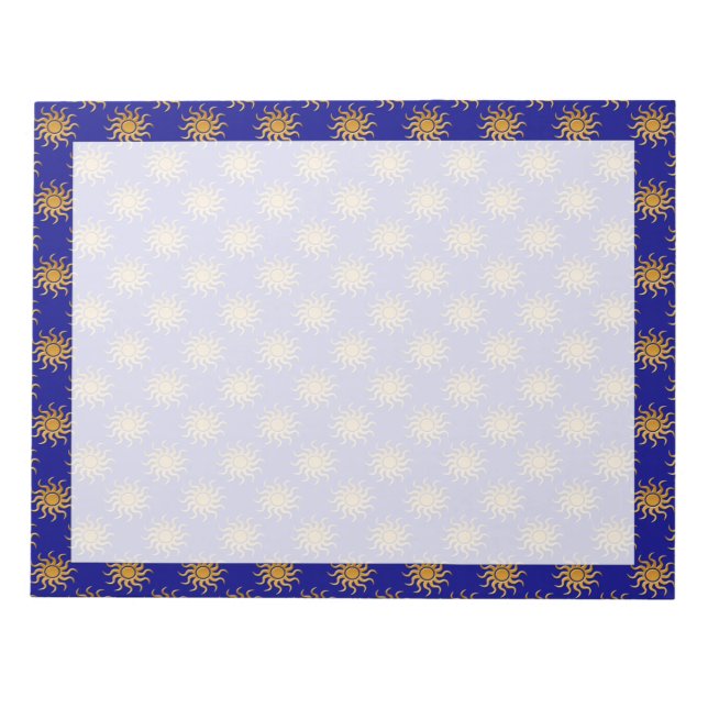 Golden Sun Pattern von Shirley Taylor Notizblock (Vorderseite)