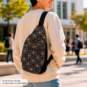 Golden Sun Retro Crossbody Bag