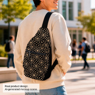 Golden Sun Retro Crossbody Bag