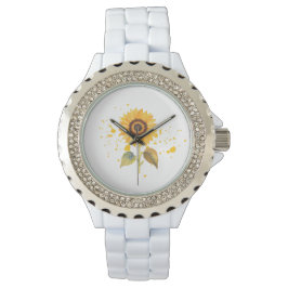 Golden Sunburst Armbanduhr