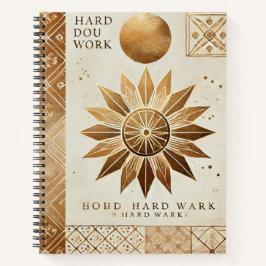 Golden Sunburst Inspirational Spiral Notebook - Ha Notizbuch