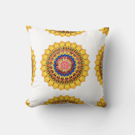 Golden sunburst kissen