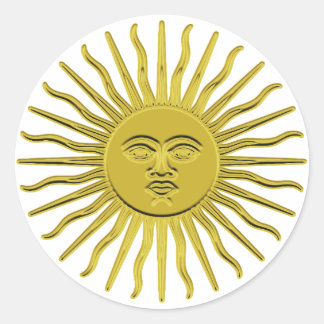 Golden Sunburst Stickers