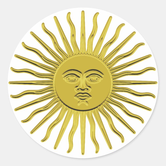 Golden Sunburst Stickers (Vorderseite)