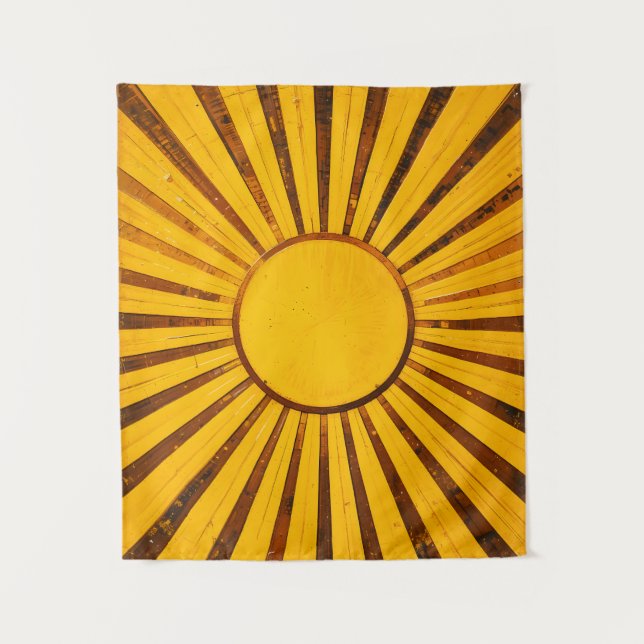 Golden Sunburst Wandteppich (Vorderseite)