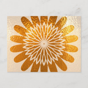 Golden Sunflower Art Dekoration Postkarte