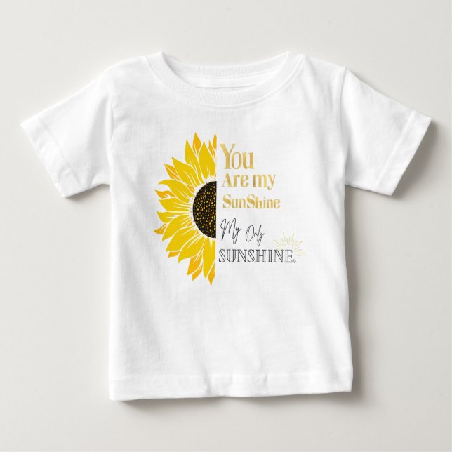 Golden Sunflower Baby T - Shirt (Vorderseite)