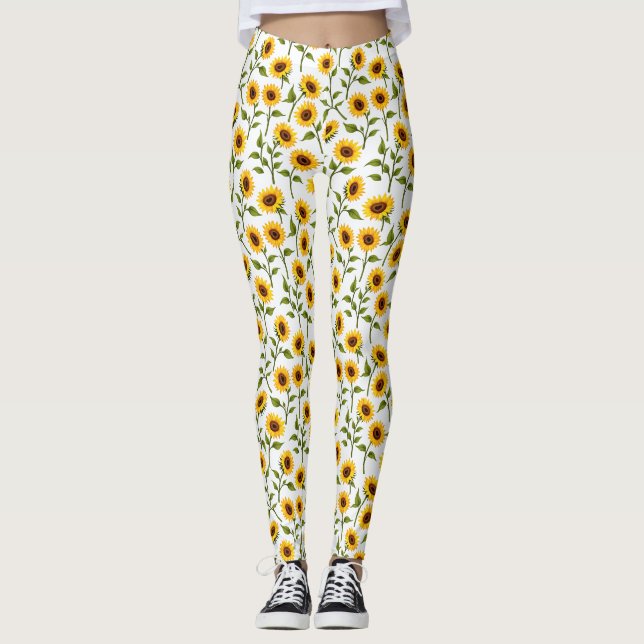 Golden Sunflower Bliss Leggings (Vorderseite)