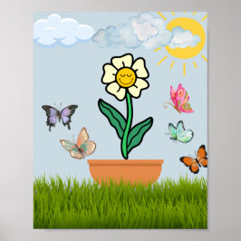 Golden SunFlower Mauer Kunstdrucken Poster