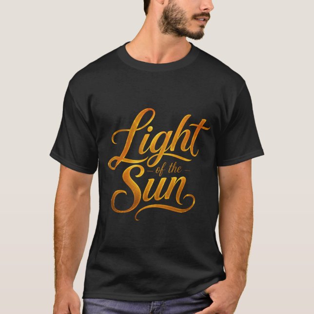 Golden Sunlight Typografie T-Shirt (Vorderseite)