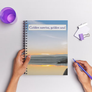 Golden Sunrise Golden Soul Fluss Notizbuch