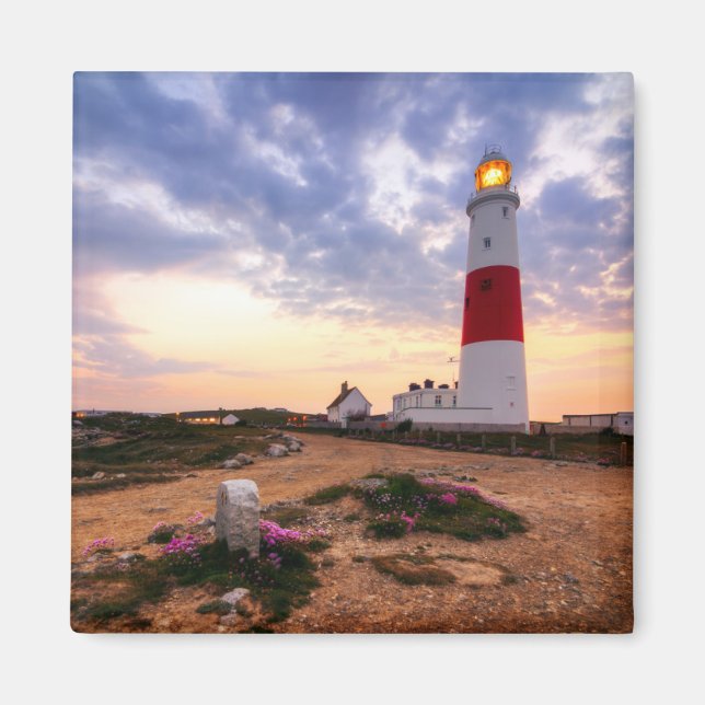 Golden Sunrise im Portland Bill Lighthouse Magnet (Vorne)