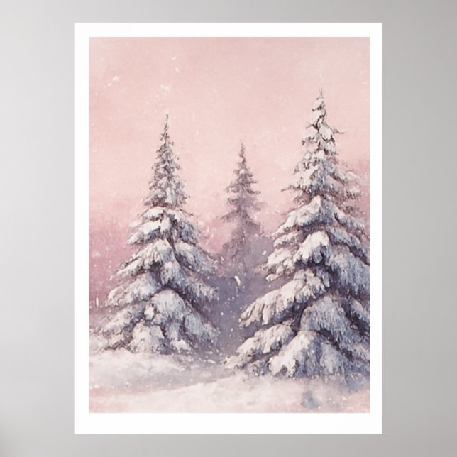 Golden Sunrise Tree Poster (Vorne)