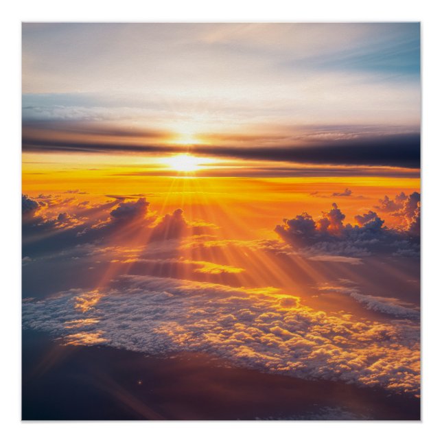 Golden Sunset Clouds Poster (Vorderseite)