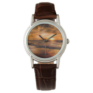 Golden Sunset Ladys Watch Armbanduhr