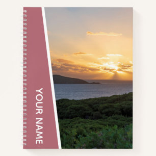 Golden Sunset Landschaft Foto Australien, Rose Gol Notizbuch