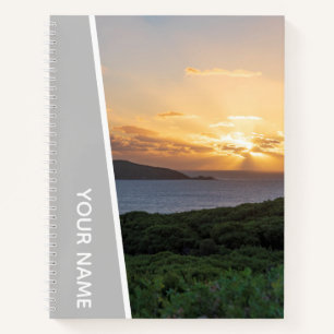 Golden Sunset Landschaft Foto Australien, Silber Notizbuch