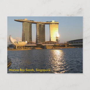 Golden Sunset Marina Bay Sands, Singapur Postkarte