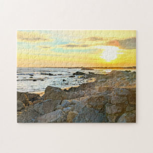 Golden Sunset Ocean Foto Naturfotografie Puzzle