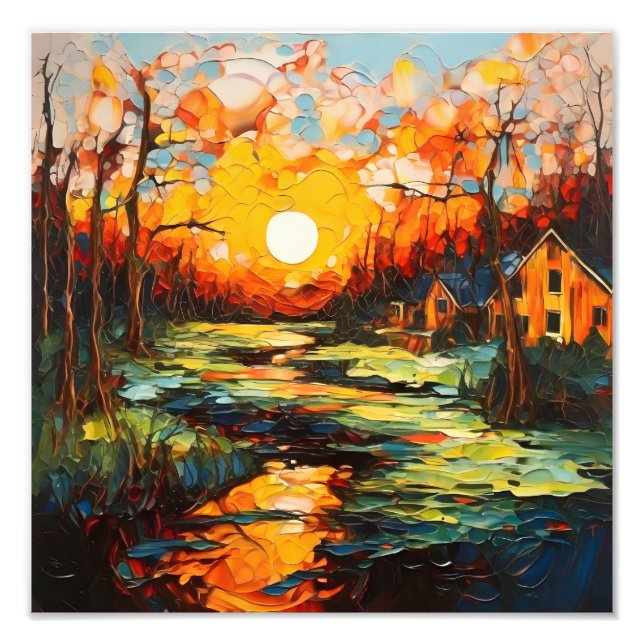 Golden Sunset Serenity Fotodruck (Vorne)