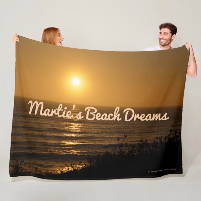Golden Sunset V - Fleece Blanket (personalisieren) (Beispiel)