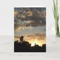 Golden Sunset with God Rays - Sympathy Card