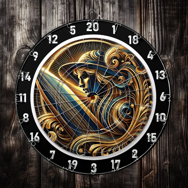 Golden Surfer Sonnenuntergang Glaskunstwerk Dartscheibe (Von Creator hochgeladen)