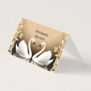 🦢 Golden Swan Hochzeitsdetails Einsteckthema