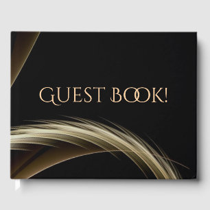 Golden Swirl Across Black Gästebuch