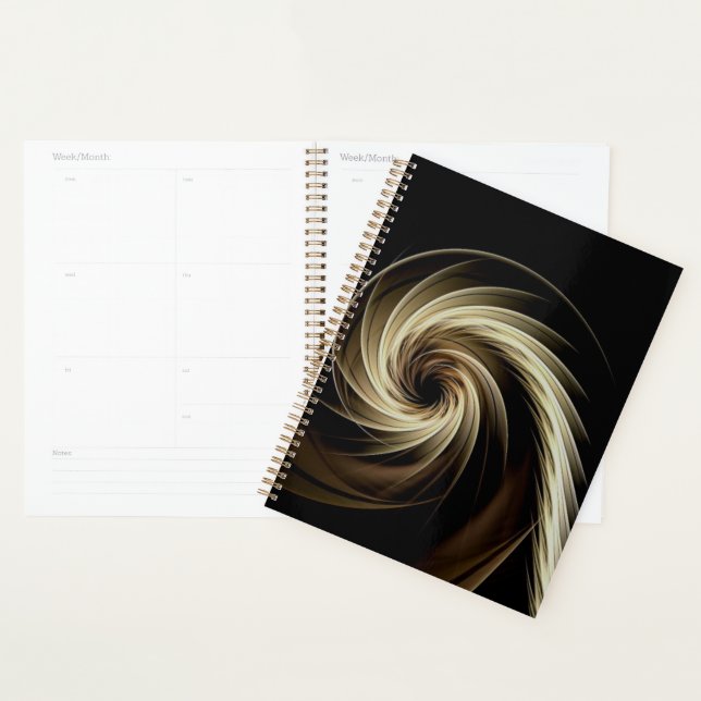 Golden Swirl Across Black Planer (Anzeige)