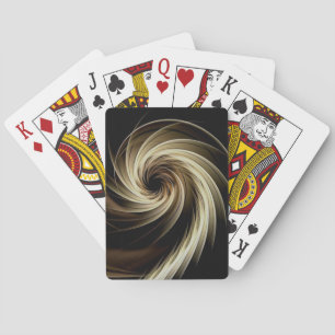 Golden Swirl Across Black Spielkarten
