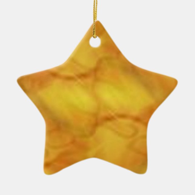 Golden Swirl Keramik Ornament (Vorne)