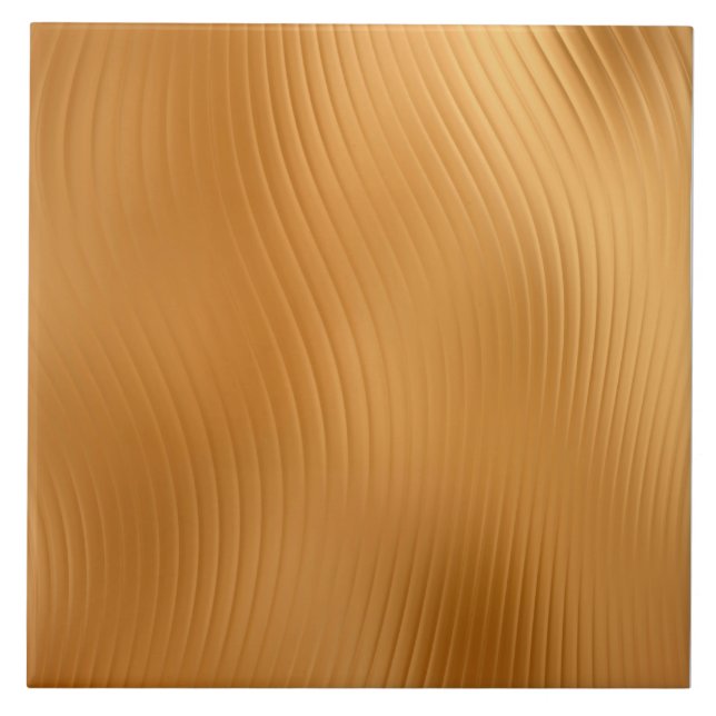 Golden Swirl Muster Fliese (Vorderseite)