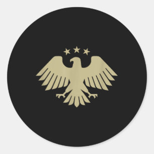Golden Syrian Eagle - Nationales Emblem Runder Aufkleber