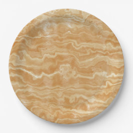 Golden Tan Egyptian Marbled Pappteller