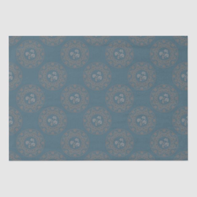 Golden Tapestry Rokoko Classic Polka Dot Mandala Seidenpapier (Vorderseite)