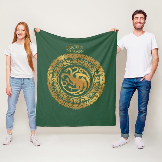 Golden Targaryen Wappen Fleecedecke (Beispiel)