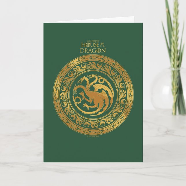Golden Targaryen Wappen Karte (Vorderseite)