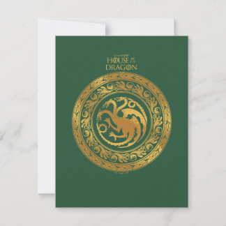 Golden Targaryen Wappen Mitteilungskarte